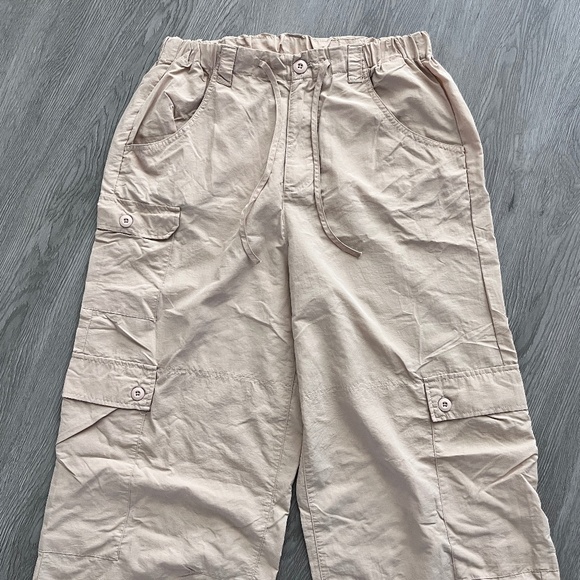 Madden NYC Juniors Taupe Lightweight Cargo Parachute Pants Size XXXL - Picture 6 of 16